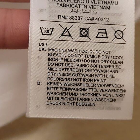 Adidas Womens Top White XL Crop Logo Crewneck Oversized Plus Size - Picture 5 of 7